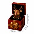 thumbnail image 1 of Christmas Reindeer Jack in The Box Figurine, Resin Pop-Up Rudolph Reindeer in Gift Box Statue, Christmas Tabletop Decor, Surprise Christmas Gift Ornament for Home Shelf, 1 of 2