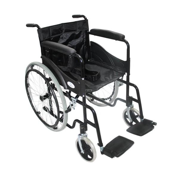 Silla De Ruedas Vanlig Llanta Solida Color negro