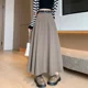 thumbnail image 3 of Falda plisada de primavera y verano para mujer, vestido elegante adelgazante de cintura alta, falda larga, sensación de alta gama, 3 of 4