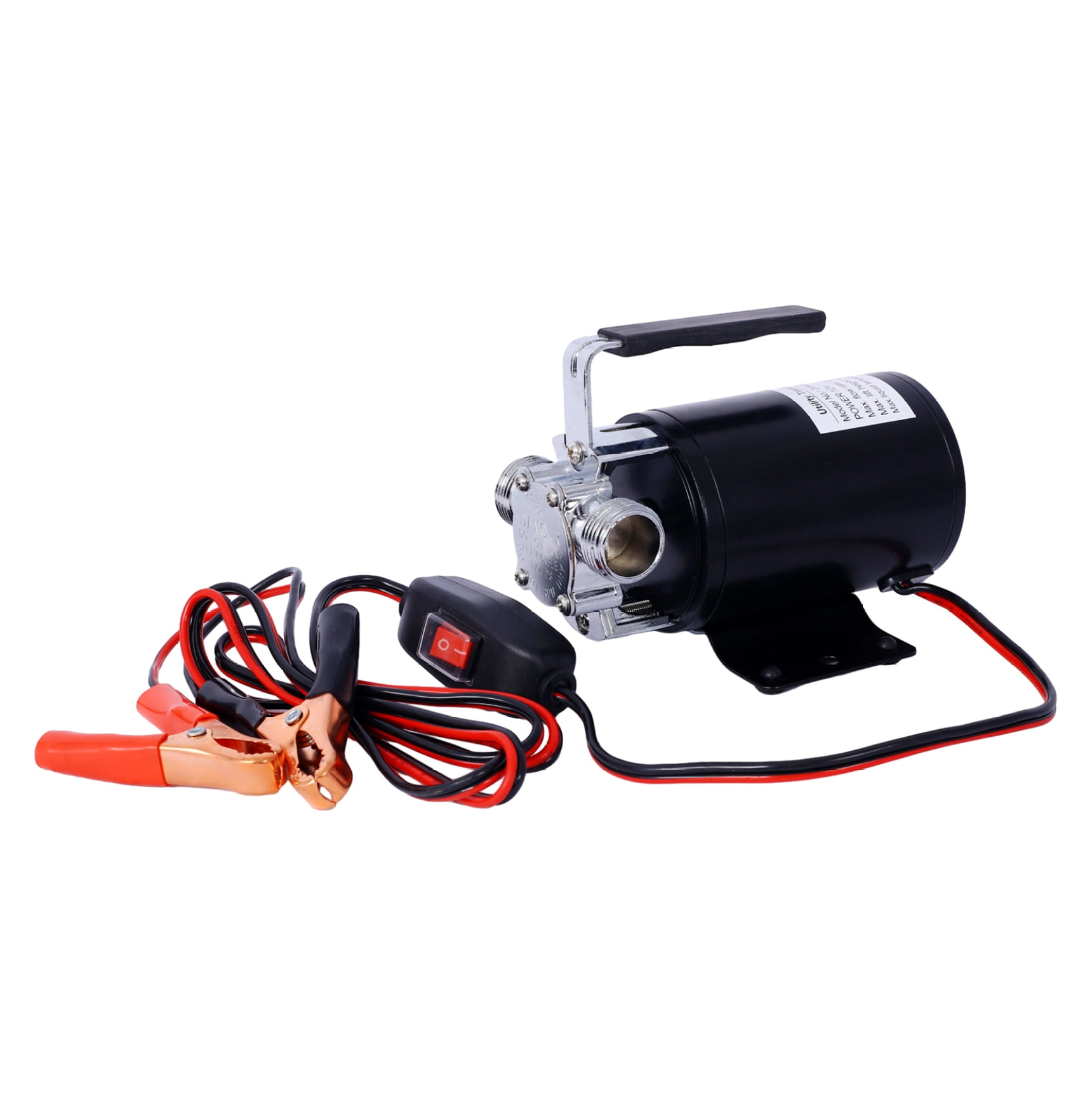 DC 12-Volt 1/10HP 330GPH Battery Powered Mini Portable Electric Utility Sump Transfer Water Pump with Water Hose Kit Black