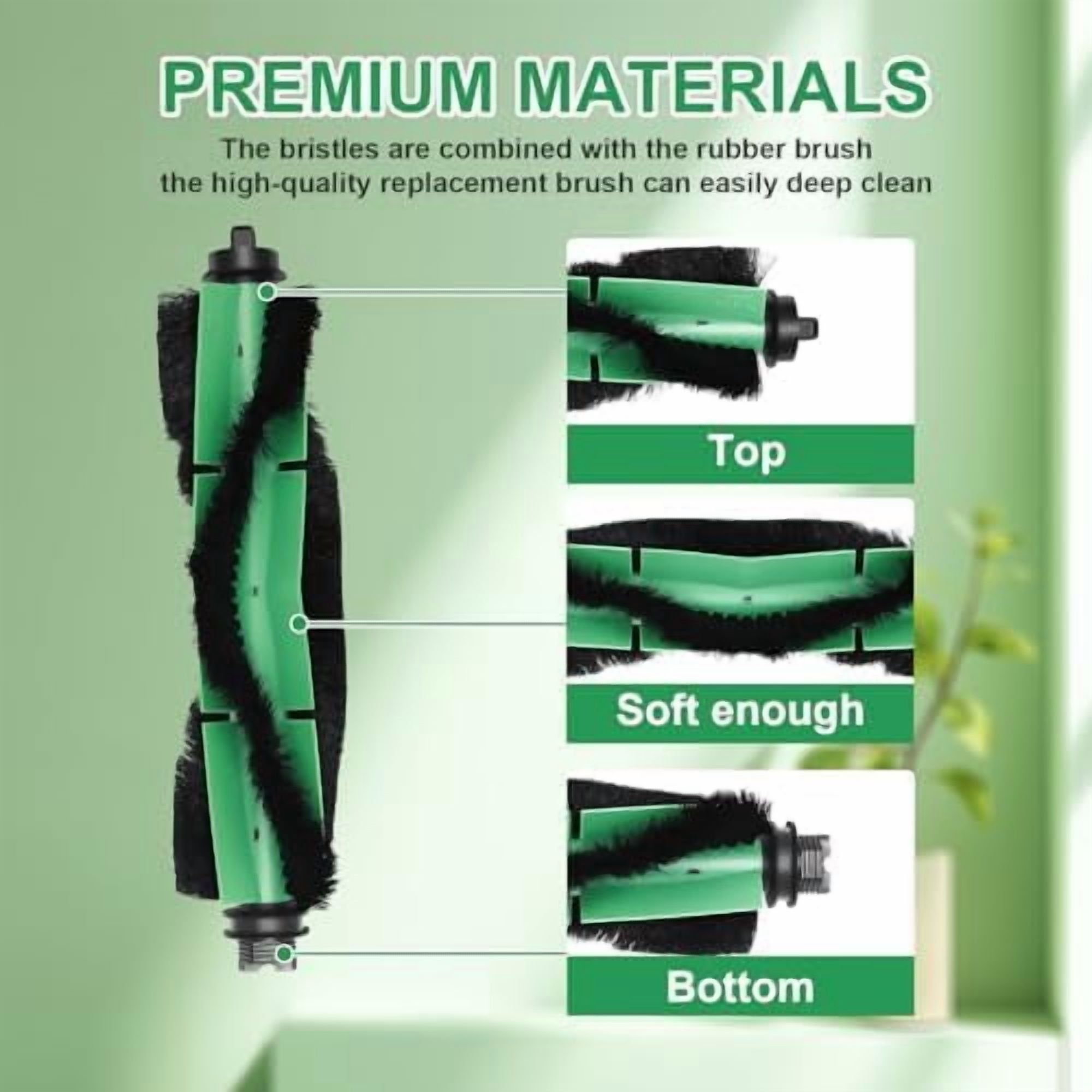 4 Pack Brushes Accessories Compatible with iRobot Roomba 104, 105 Combo, Vac 105, Vacuum 2, Q0120, Q0520, Y0140, Y0110 Robot Vacuum Cleaner, 1 Cleaning Tool