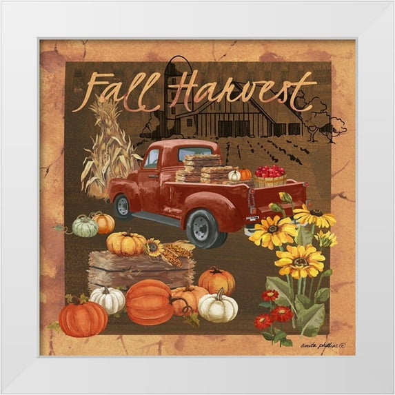 Phillips, Anita 15x15 White Modern Wood Framed Museum Art Print Titled - Fall Harvest V