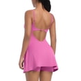thumbnail image 4 of Bnwani Tennis Dresses for Women,Women's Dresses,Built-in Bra,Quick Drying,Breathable,Casual,Hot Pink,L, 4 of 5