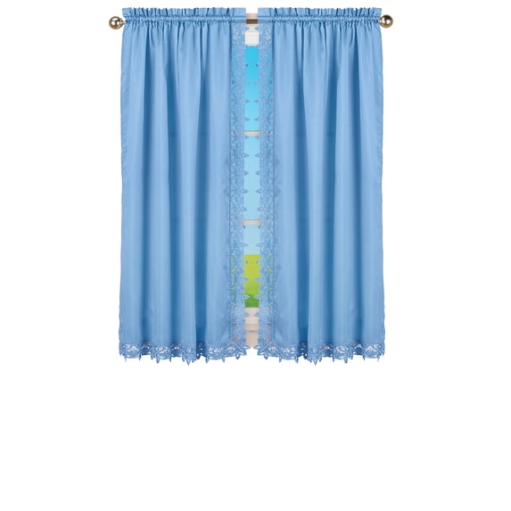 Elegant Beautiful Lace Trimmed Window Curtains