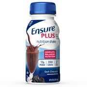 Ensure Plus Nutrition Shake with 13 grams of high-quality protein, Meal Replacement Shakes, Dark Chocolate, 8 fl oz