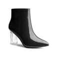 thumbnail image 1 of Unique Bargains Women's Clear Heel Pointed Toe Block Heel Ankle Boots, 1 of 7