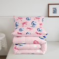 thumbnail image 5 of Manfei Cute Coquette Bowknot Queen Comforter Set,Modern Volleyball Comforter Sets Queen,Pink Reversible,3pcs,1 Comforter and 2 Pillowcases, 5 of 7