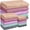 Rich Color, variant on 20 Pcs Bath Towel and Washcloths Set for Bathroom Includes 5 Bath Towels 5 Hand Towels 10 Washcloths, Soft Coral Velvet Absorbent Quick D