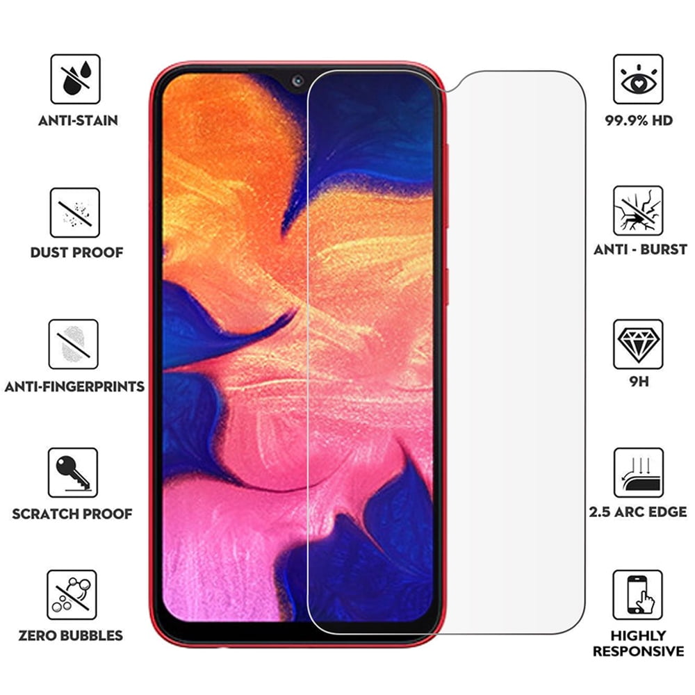 Anti Scratch Screen Protector for Samsung Galaxy A10 2 Pack High Transparency The Grafu® Galaxy A10 Screen Protector Tempered Glass Anti Fingerprint 