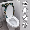 thumbnail image 3 of HELLHERO Cactus Durable Elastic Fabric Round Toilet Lid Dust Cover Fits All Toilet Shapes Adds Holiday Charm Bathroom Seat Covers Stretch for Bathroom Supplies, 3 of 8