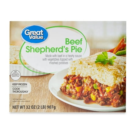 Great Value Beef Shepherd's Pie, 32 Ounces (Frozen Meal)