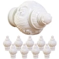 thumbnail image 4 of Homoyoyo White Plastic Curtain Rod Finials, Decorative Curtain Pole Ends, Easy to Install,, 4 of 8