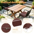 thumbnail image 4 of ROFIELTY 2-Pack Outdoor Chair Cushions 19x19, Waterproof & UV Resistant Patio Seat Pads with Removable Washable Cover, 3 Inch Thick All-Weather Cushions for Wicker Furniture, Burgundy Red, 4 of 7