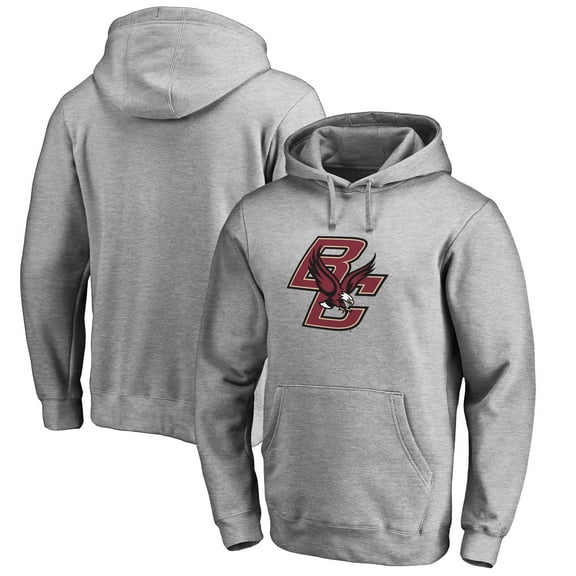 Men's Ash Boston College Eagles Primary Team Logo Pullover Hoodie
