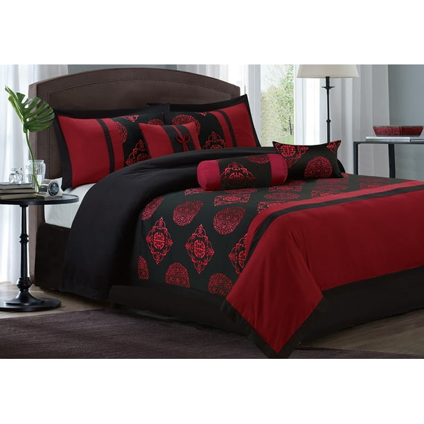 Unique Home 7 Piece DYNASTY Chinese Style Bed In A Bag Clearance