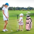 thumbnail image 4 of Costway Set de Palos de Golf para Mujeres Incluye Driver en Aleación de Aluminio 460 cc Madera Fairway 3 Hibrido 4 Hierros 6 7 8 9 Putter Rosa, 4 of 8