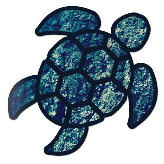 Red Hound Auto Sea Turtle Ocean Floor Blue Sticker Decal Wall Tumbler Cup Window Car Truck Laptop 12 inches