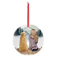 thumbnail image 2 of Fiudx Colgante Navideño Personalizado, Decoración de Hierro Personalizable, Regalo para Amantes de Las Mascotas, Adorno para Árbol de Navidad, Recuerdo Festivo, Lazo de Cinta Incluido, Tamaño de 8 Cm, 2 of 7