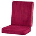 thumbnail image 4 of Sherpa Covered Gel Cushion for Back and Seat, Crafted with Soft Memory Foam, Home Improvement - Burgundy Design, Cushion Measures 35 3/8" Wide x 15 3/4" Long x 3 1/2" High, 4 of 6