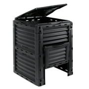 ZenSports 80Gal (300L) Compost Bin Large Outdoor Composter Tumbler BPA-Free Material Black