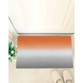 thumbnail image 4 of Orange Gradient Grey Ombre White Stripe Doormat Shaggy Plush Rug, Comfy Furry Floor Area Rugs Modern Minimalism Style Cozy Throw Shag Carpets Indoor Entrance Decor Door Mats, 4 of 6