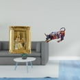 thumbnail image 2 of Tnarru Resin Photo Frame Card Display Holder Poster Glass Front Picture Frame with Modern Bull Figurines Artwork Colorful Sculpture Collection for Desktop Tabletop Wall Display Bedroom Office, 2 of 8