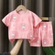 thumbnail image 3 of Odeerbi 2-10 Años Conjunto de Verano Para Niñas Camiseta Corta de Algodón Con Estampado de Conejos Conjunto de Dos Piezas, 3 of 3