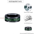 thumbnail image 3 of Moss Agate Ring Men 925 Sterling Silver Custom Engraving Text Men's Wedding Rings Promise Ring Moss Agate Jewelry Gifts for Engagement/Wedding/Anniversary US 7, 3 of 7