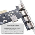 thumbnail image 4 of Tarjeta Adaptadora de Tarjeta de Expansión PCI de 5 Puertos PCI A USB 2.0 Tarjeta PCI Sin Controlador de 480 Mbps para Computadora de Escritorio, 4 of 5