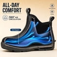 thumbnail image 6 of YUCHANG Men's Rain Boots,Deck Boots for Men,Outdoor Rubber Fishing Garden Waterproof Ankle Rain Boots with High Traction(Black,10.5), 6 of 7