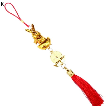 

Papaba Bunny Pendant Decorative Traditional Elements Attractive New Year Rabbit Mascot Pendant