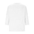 thumbnail image 5 of Jewelreauty Elbow Length Tops for Women Casual Crewneck Basic Tee Shirts Summer Loose Going Out Blouses (S, White), 5 of 7