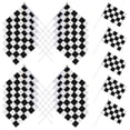 thumbnail image 2 of MasteelfCA 25pcs Sports Events Flags Checkered Race Flags Polyester Flags Match Party Waving Flags with Sticks, 2 of 7