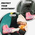 thumbnail image 4 of Naloa Teal Turquoise1 2Pcs Anti-Kick Back Seat Cover Kick Mat, Car Seat Protector with 3 Storage Pockets, 4 of 8