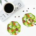 thumbnail image 5 of Pofeuu St. Patrick's Day3 Print Leather Coasters Set of 6, Round Cups Mugs Mat Pad for Home Kitchen Heat Resistant Drink Coasters,Octagon, 5 of 7