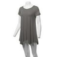 thumbnail image 5 of SSOULM INCH & FIT Women's Round Neck Short Sleeve Asymmetrical Hem Tunic Tank Top. Made in U.S.A, 5 of 5
