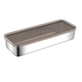 thumbnail image 4 of Stainless Steel Food Storage Container Rectangle Fridge Organizer Leakproof Metal Meal Prep Containers for Picnic, Camping, Work, Travel 26.5cmx10cmx5cm, 4 of 8