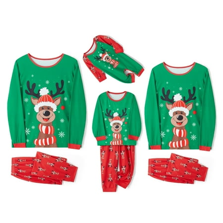 

Christmas Family Pajamas Xmas Pajamas Family Christmas Pjs Matching Sets Holiday Nightwear Jammies for Women Men Kids Baby Dog