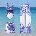 thumbnail image 2 of Maillot de Bain pour Femme à Imprimé Floral, Encolure Carrée, Confortable et Extensible, Été, Plage, 2 of 6