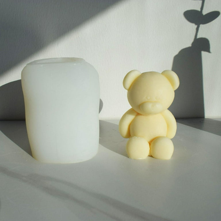 1pc Bear Shaped DIY Silicone Candle Mold