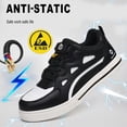 thumbnail image 2 of SPSHOOS Safety Shoes for Men & Women Composite Toe Kevlar Puncture Resistant Non-Slip ESD Black, 2 of 9
