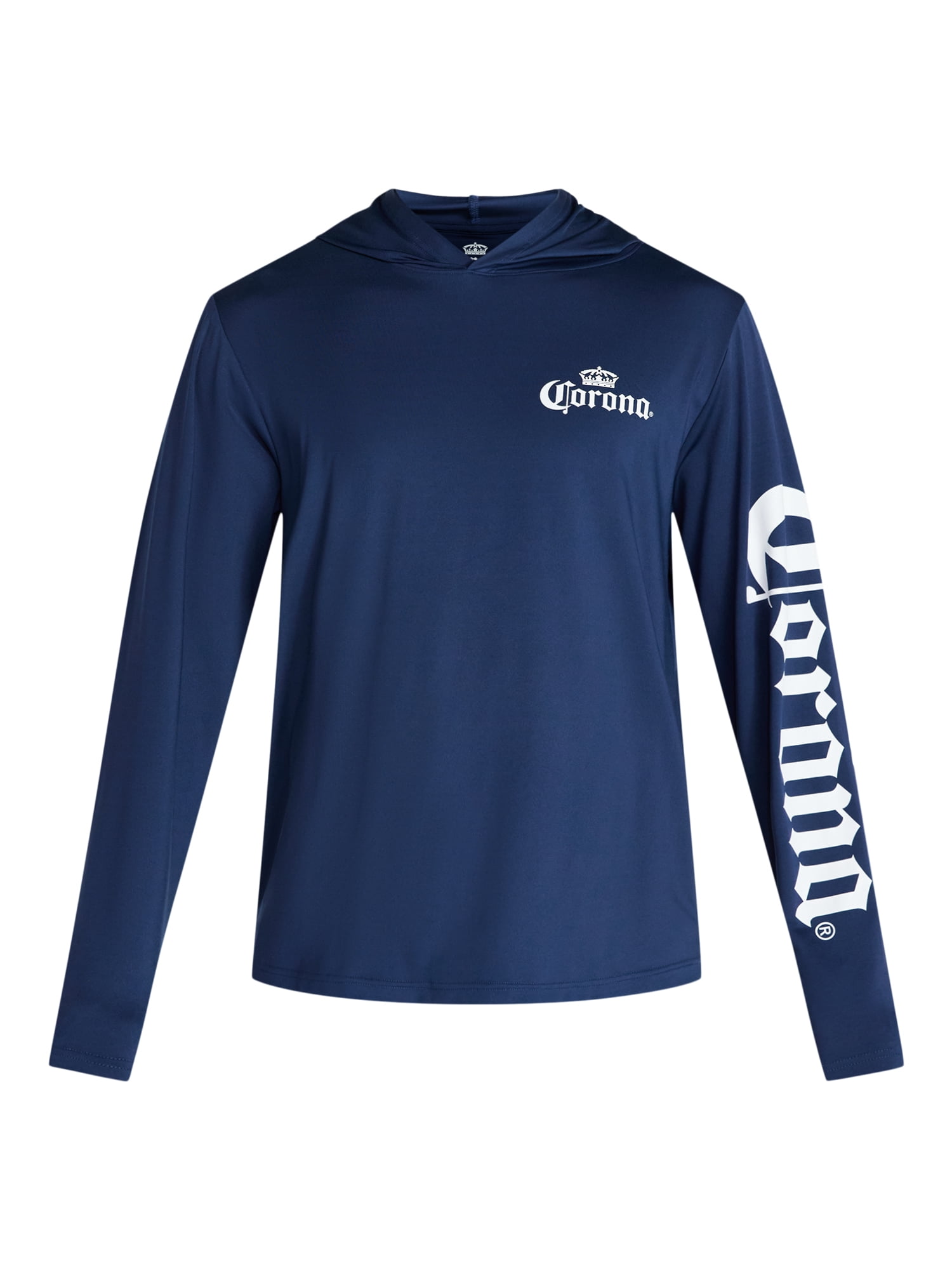 Corona Men’s and Big Men’s Graphic Hooded Sun Shirt with Long Sleeves, Sizes S-3XL