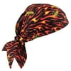 Ergodyne Chill-Its 6710CT Evap. Cooling Triangle Hat w/Cooling Towel, Flames