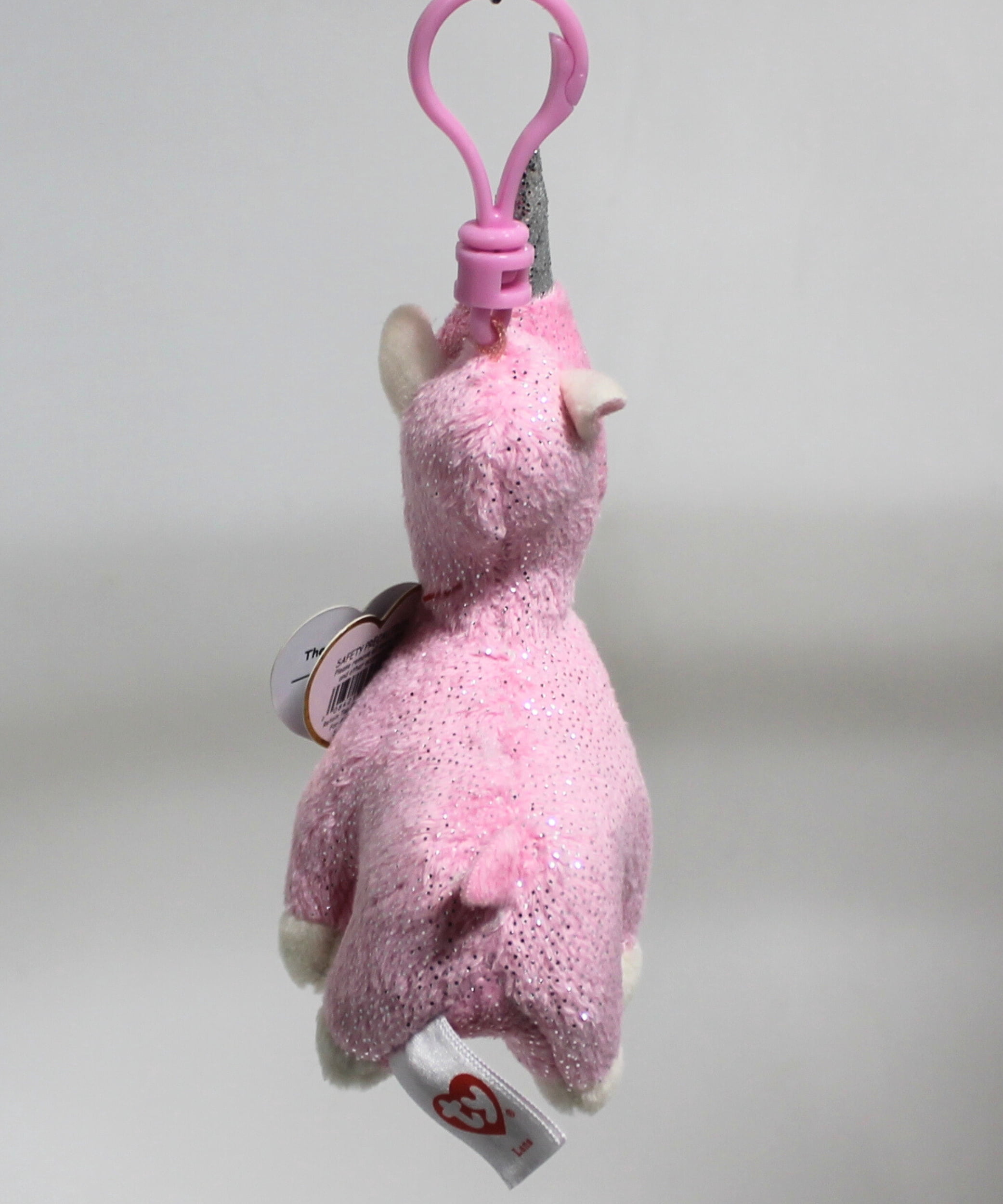 Ty Beanie Baby (Plastic Key Clip) - Lana the Unicorn Llama