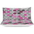 thumbnail image 3 of HAHDAXIA Mermaid Print Bedding Solid Comforter Set for All Seasons,3 Pieces(1 Comforter+2 Pillowcases),Soft Microfiber Bedding Set Full(79"x90"), 3 of 7