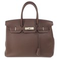 thumbnail image 1 of Pre-Owned Hermes Birkin 35 Dark Brown Handbag Togo Women's HERMES (Good), 1 of 11