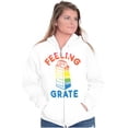 thumbnail image 3 of Feeling Grate Rainbow Cheese Grater Zip Up Hoodie Men's Women's Brisco Brands X, 3 of 6