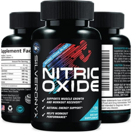 Extra Strength Nitric Oxide Supplement 3X Strength L Arginine, Citrulline Malate, AAKG, Beta Alanine - Premium Muscle Supporting Nitric Booster - Natural Energy & Heart Health Support - 120 Capsules
