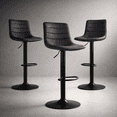 thumbnail image 1 of Sillas Altas para Barra de Cocina con Altura Ajustable Banco Desayunador Elegante para Decoración del Hogar Tejido Transpirable set de 3 piezas negro, 1 of 1