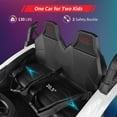 thumbnail image 4 of Juiluna 2 Seaters 24V Ride on UTV with Remote Control,10AH Battery, 400W Powerful Motors with 17" EVA Wheels, 20.5“ Seat Width Electric Ride Toy with Metal Suspension,LED Lights,Music,Horn, 4 of 6